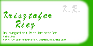 krisztofer riez business card